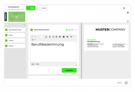 Individuelle Werbematerialien für lokales Marketing