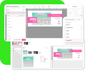 New size reference mode “Filled” in the layout editor