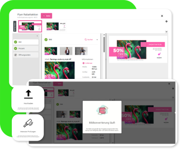 Optimization of the throbber during image conversions