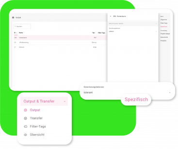 Auswahloptionen im Rendering Prozess