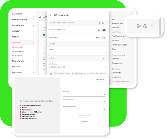 Anpassung der Passwortanforderungen